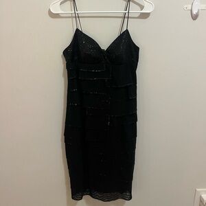 AIDAN MATTOX by Adrianna Papell Sequin Tiered Mini/Midi Dress